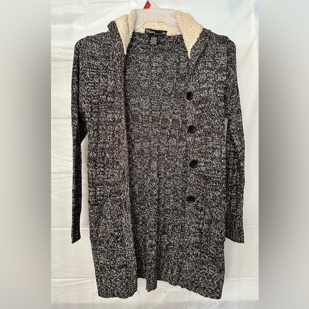 3/$15 Ashley by 26 International | Double Pockets Cardigan Hooded Sweater Size L